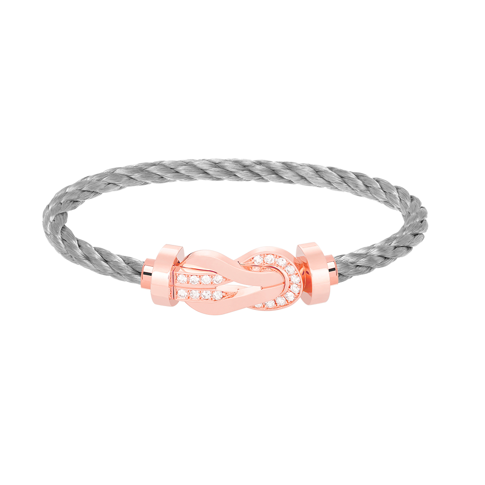 [Eterna Jewels]CHANCE LARGE 8 FIGURE BUCKLE HALF DIAMOND BRACELET ROSE GOLD
