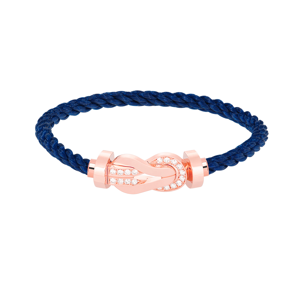 [Eterna Jewels]CHANCE LARGE 8 FIGURE BUCKLE HALF DIAMOND BRACELET ROSE GOLD