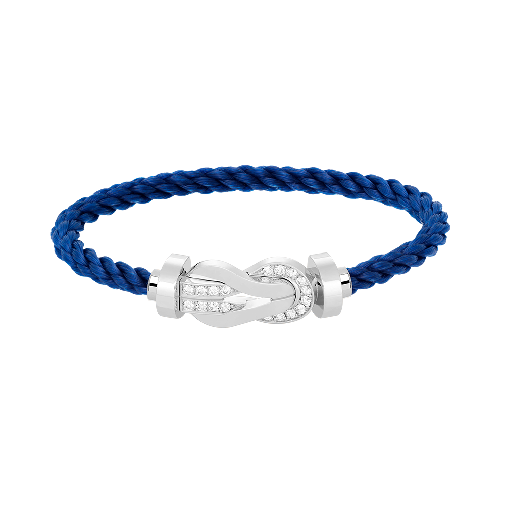 [Eterna Jewels]CHANCE LARGE 8 FIGURE BUCKLE HALF DIAMOND BRACELET SILVER