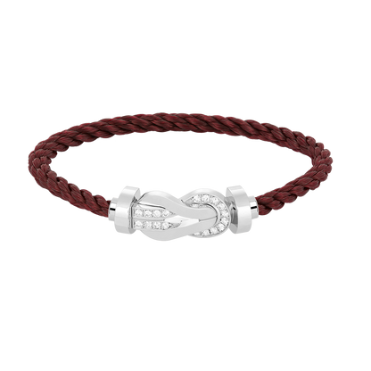 [Eterna Jewels]CHANCE LARGE 8 FIGURE BUCKLE HALF DIAMOND BRACELET SILVER