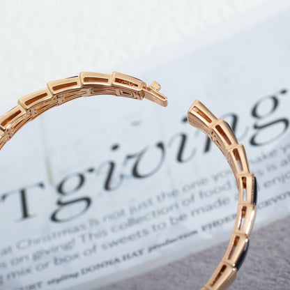 [Eterna Jewels]SERPENTI BRACELET PINK GOLD ONYX