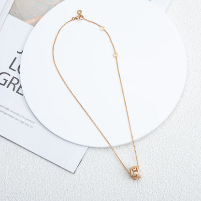 [Eterna Jewels]PARENTESI NECKLACE PINK GOLD DIAMOND
