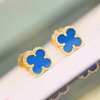 [Eterna Jewels]CLOVER MINI 9.5MM TURQUOISE EARRINGS