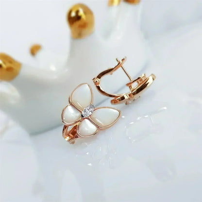 [Eterna Jewels]BUTTERFLY MOP DIAMOND EARRINGS