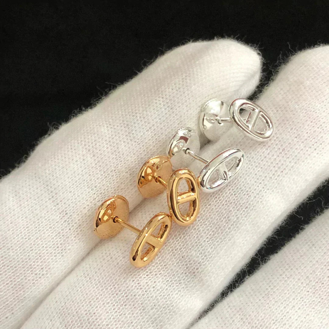 [Eterna Jewels]CHAINE SMALL EARRINGS GOLD AND SILVER