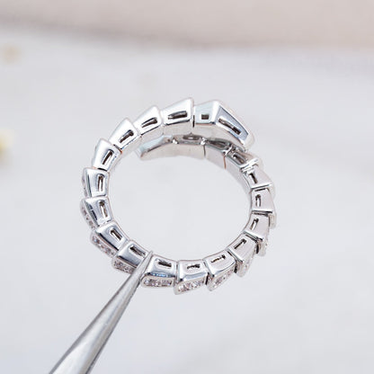 [Eterna Jewels]SERPENTI RING SILVER DIAMOND PAVED 4MM
