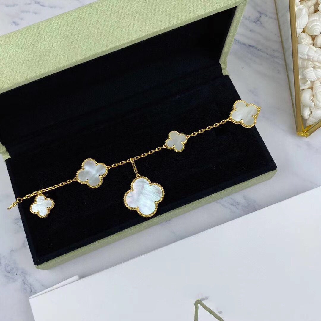 [Eterna Jewels]MAGIC CLOVER MOP GOLD BRACELET 5 MOTIFS