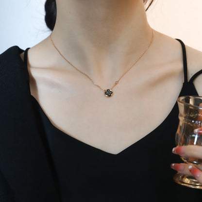 [Eterna Jewels]SUN PEDANT PINK GOLD 1 DIAMOND NECKLACE