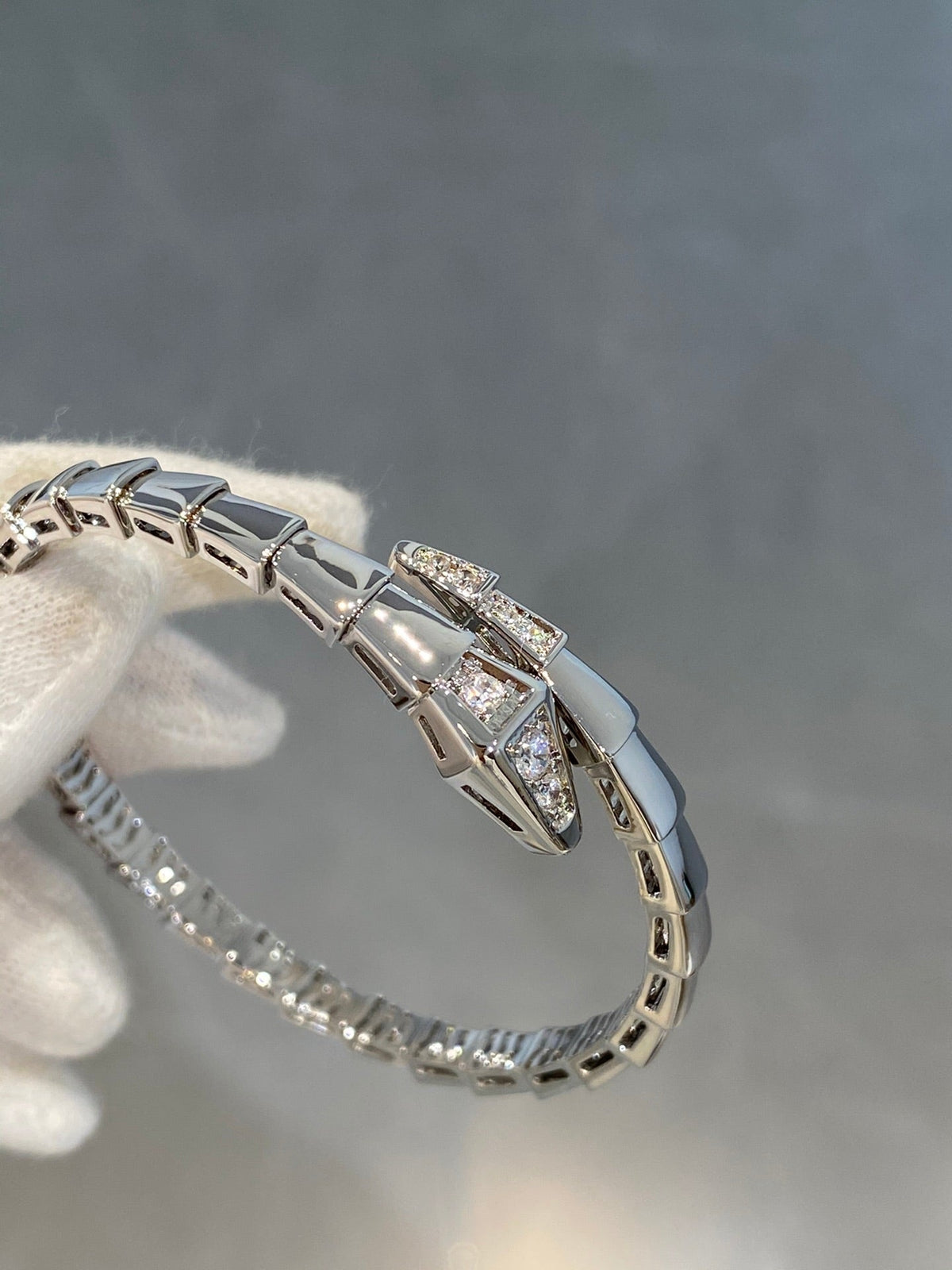 [Eterna Jewels]SERPENTI BRACELET DIAMONDS SILVER