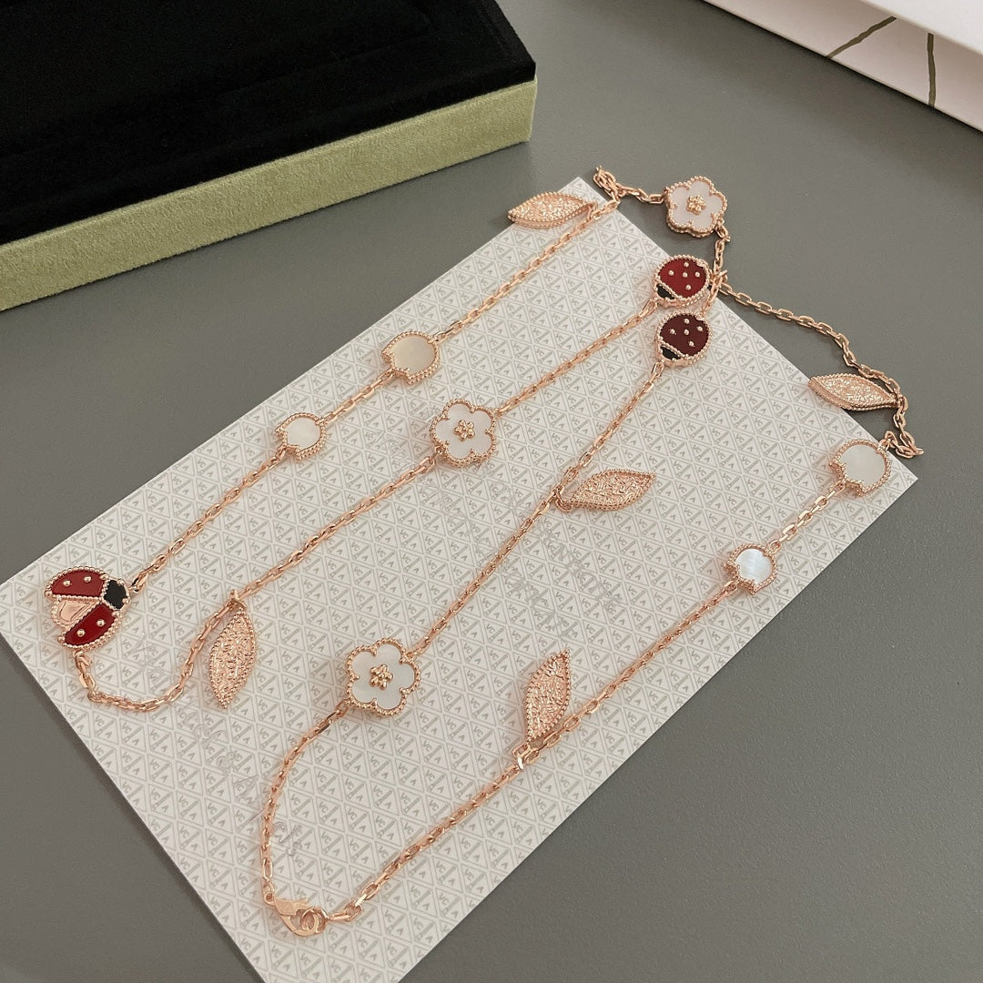 [Eterna Jewels]LUCKY SPRING 15 MOTIFS ROSE GOLD NECKLACE