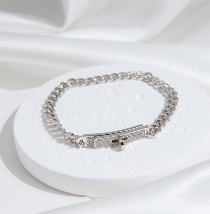[Eterna Jewels]KELLY CHAIN SILVER DIAMOND BRACELET