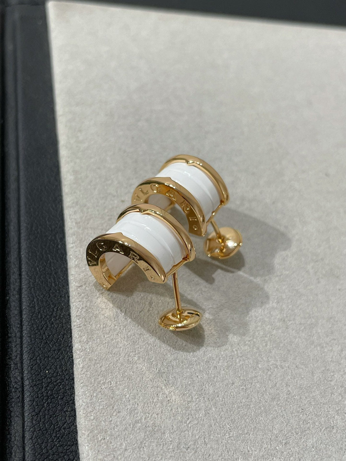 [Eterna Jewels]ZERO 1 PINK GOLD CERAMIC EARRINGS