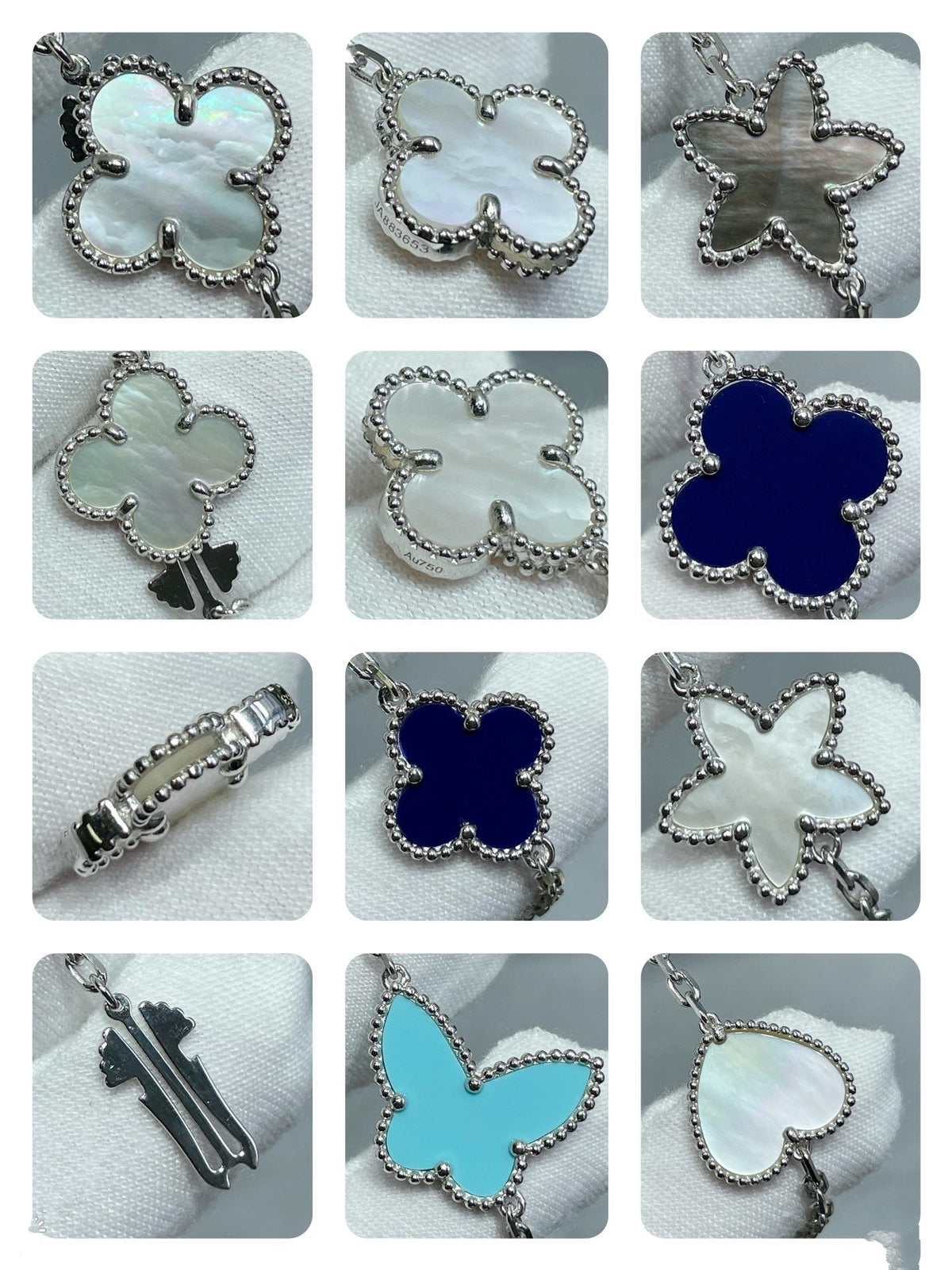 [Eterna Jewels]LUCKY CLOVER SILVER 11 MOTIF NECKLACE