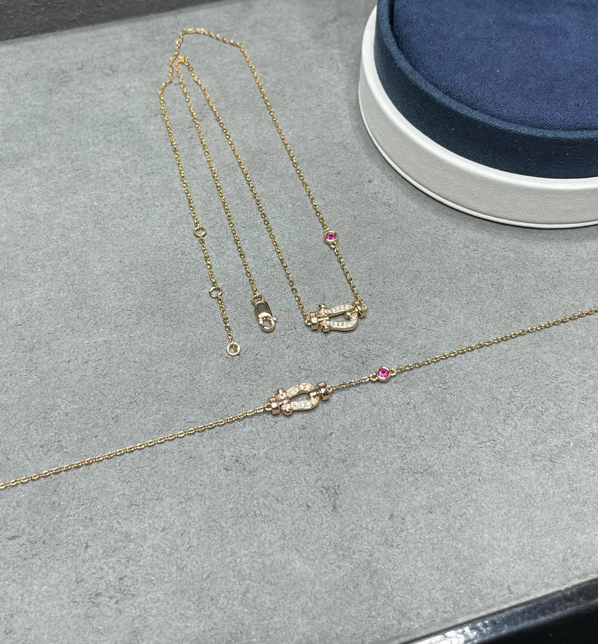 [Eterna Jewels]FORCE 10 DIAMOND PINK GOLD NECKLACE