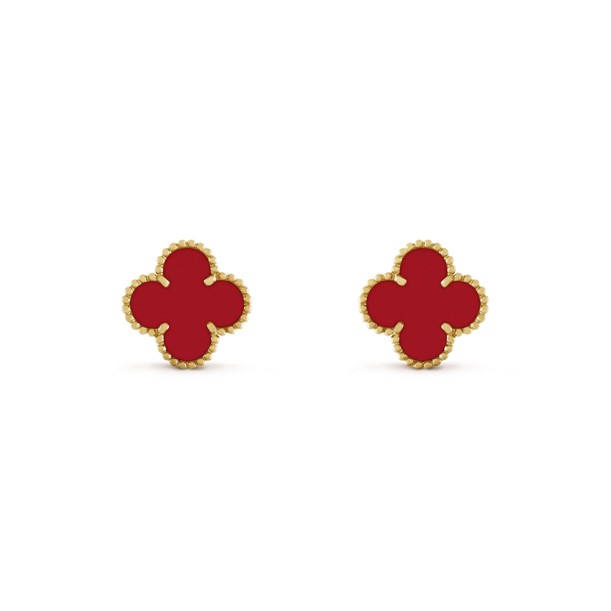 [Eterna Jewels]CLOVER MINI 9.5MM CARNELIAN EARRINGS