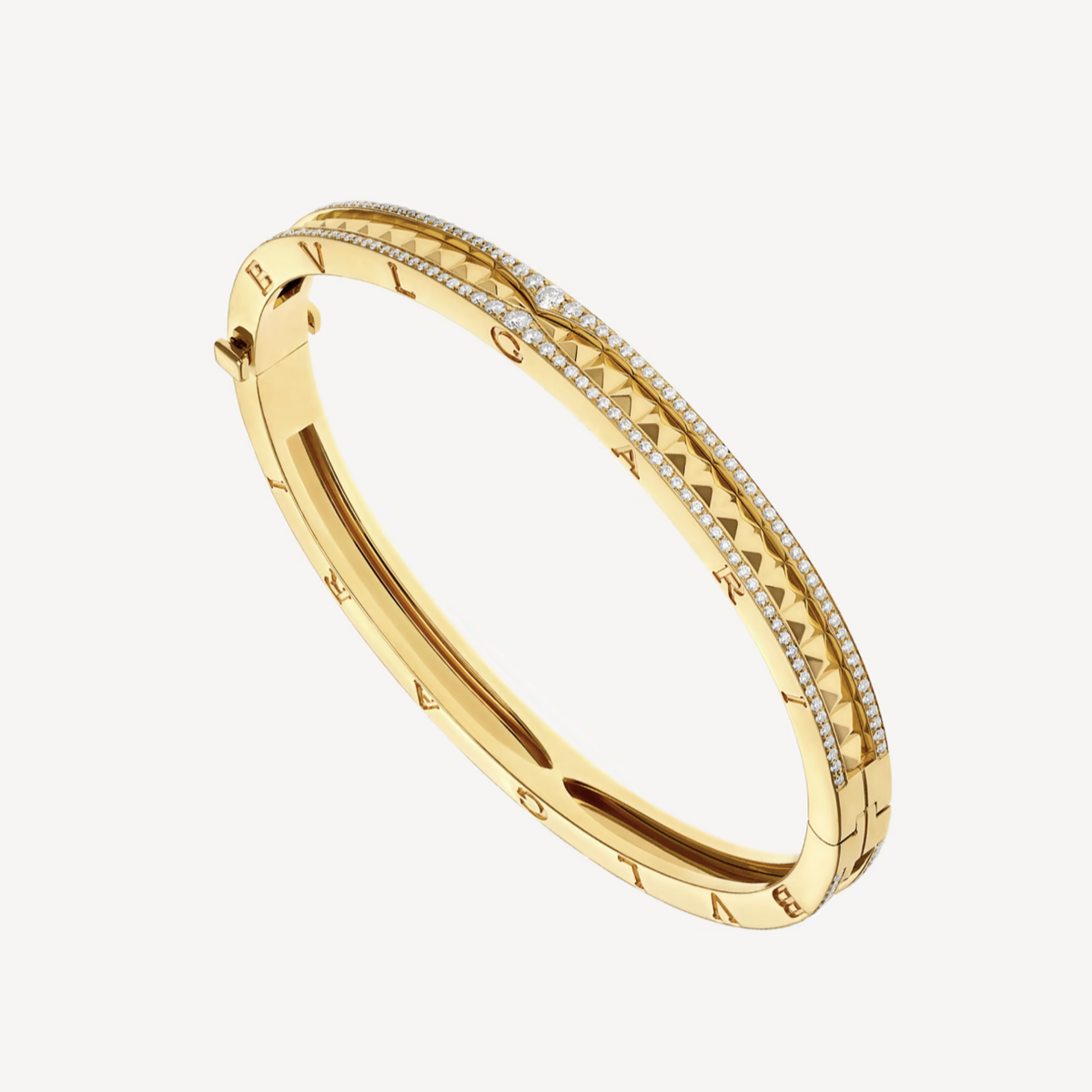 [Eterna Jewels]ZERO 1 SPIRAL AND PAVED DIAMOND GOLD BRACELET