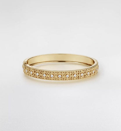 [Eterna Jewels]2026 WOVEN-PATTERN BRACELET SET WITH FULL DIAMOND INLAY THREE-COLORS