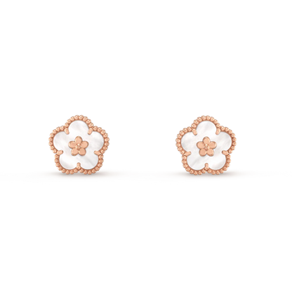 [Eterna Jewels]LUCKY PINK GOLD WHITE MOP EARRINGS