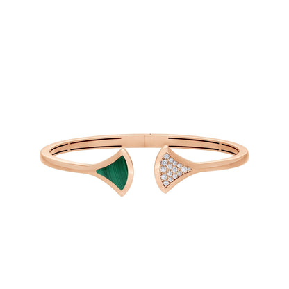 [Eterna Jewels]DREAM BRACELET OPEN MALACHITE PINK GOLD