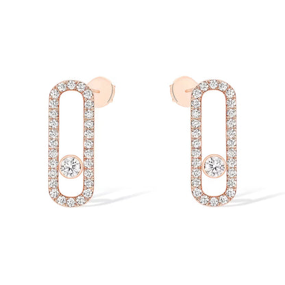 [Eterna Jewels]MOVE UNO STUD DIAMOND PAVED EARRINGS
