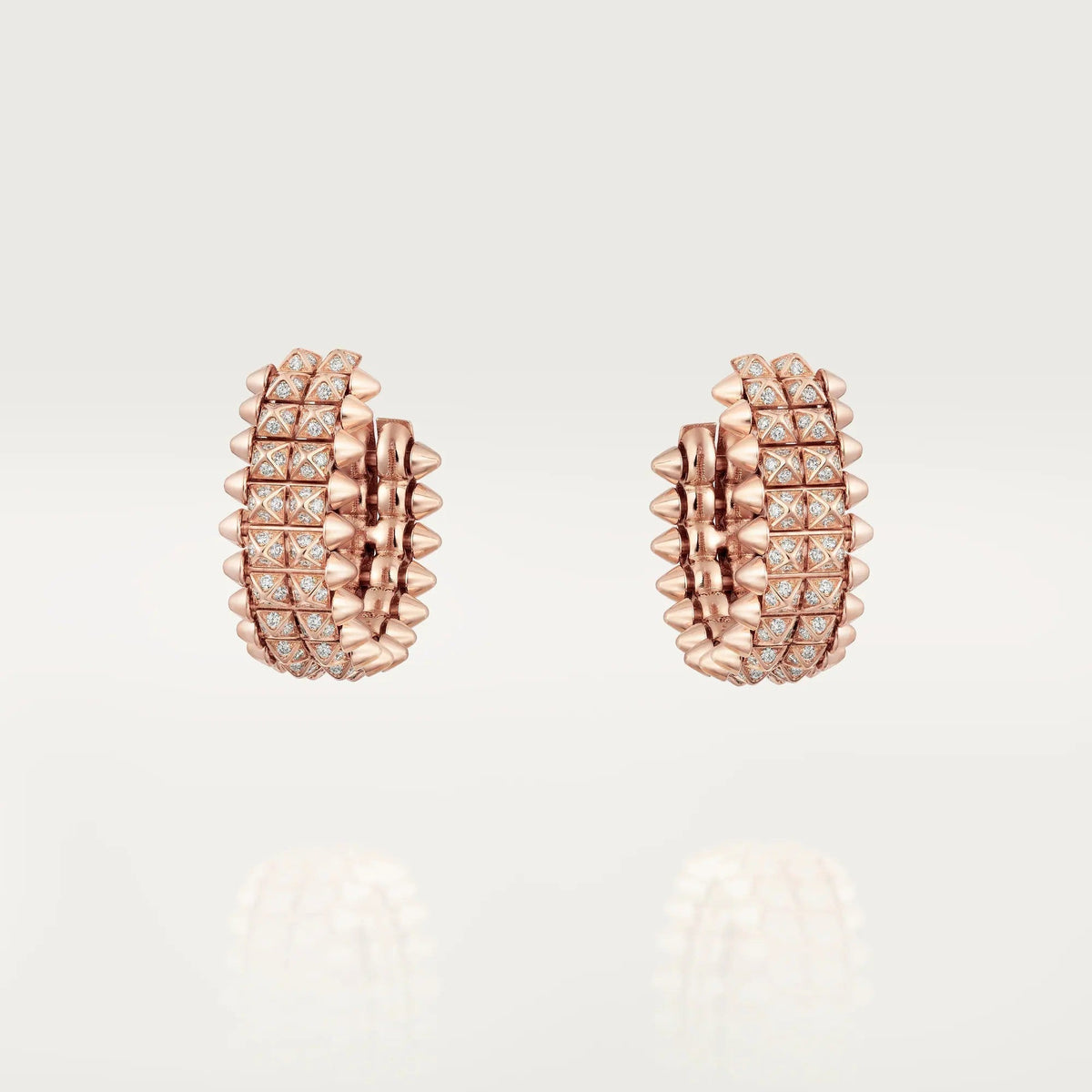 [Eterna Jewels]CLASH 9.2MM FULL DIAMOND DOUBLE ROW EARRINGS