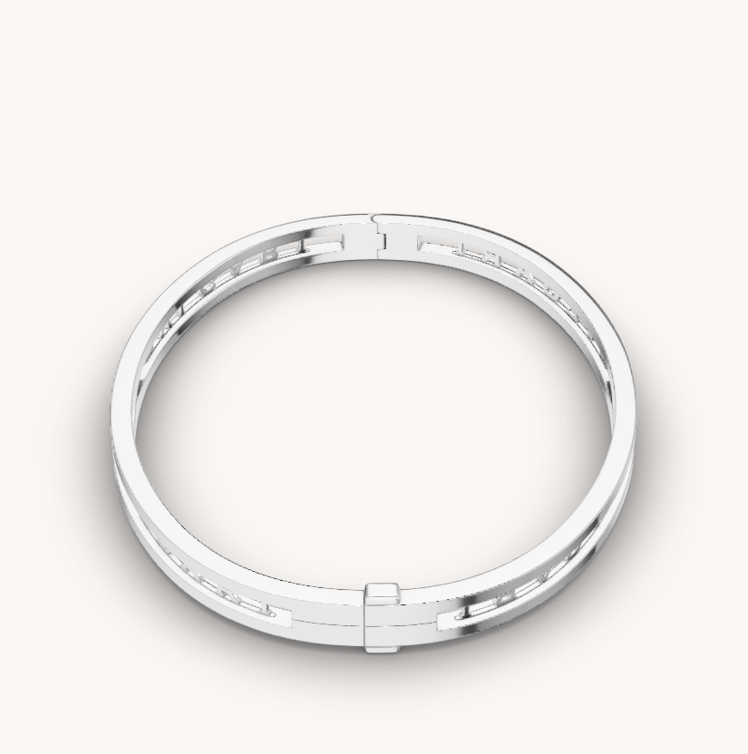 [Eterna Jewels]ZERO 1 SPIRAL LOGO SILVER BRACELET
