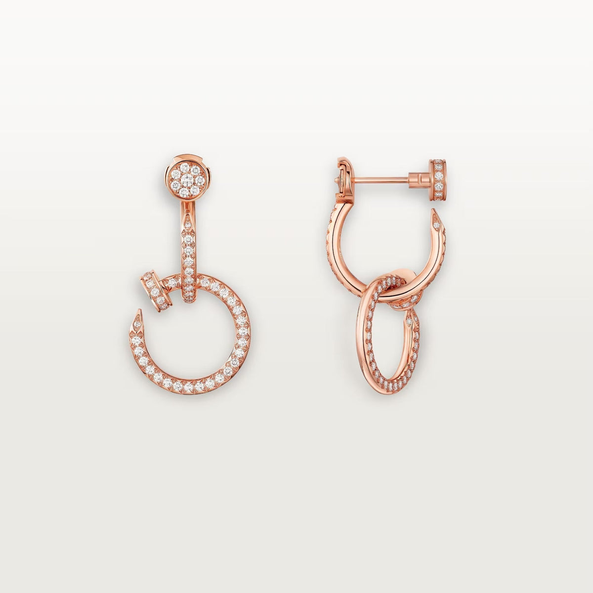 [Eterna Jewels]JUSTE FULL DIAMOND DOUBLE EARRINGS