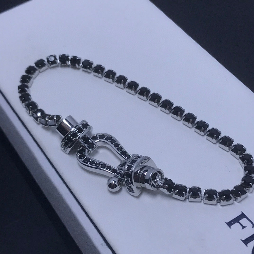 [Eterna Jewels]FORCE  LARGE HORSESHOE FULL DIAMOND TENNIS BRACELET