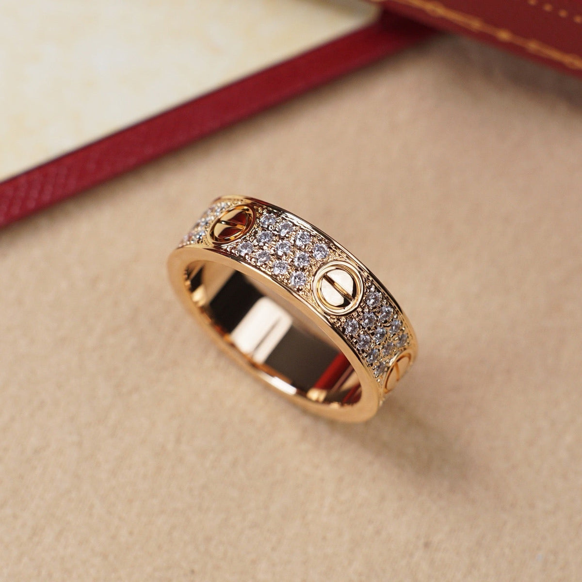 [Eterna Jewels]LOVE RING 5.5MM DIAMONDS PAVED