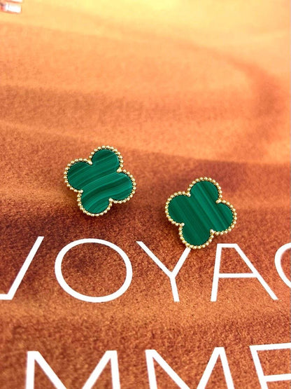 [Eterna Jewels] CLOVER LARGE (20mm) 1 MOTIFS GREENER MOP STUD EARRINGS