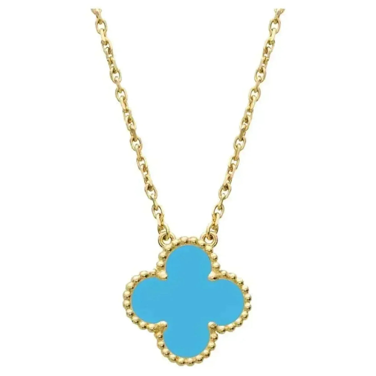 [Eterna Jewels]CLOVER 15MM VINTAGE TURQUOISE NECKLACE