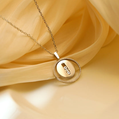 [Eterna Jewels]LUCKY MOVE MM SILVER DIAMOND NECKLACE
