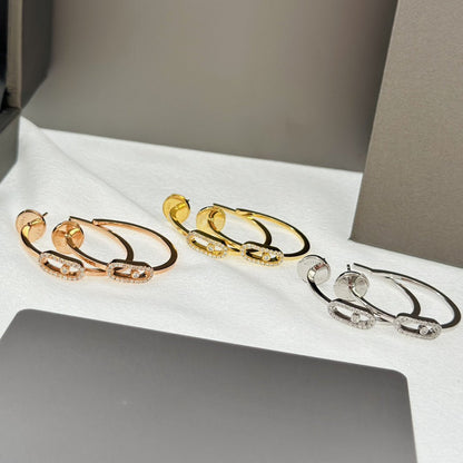 [Eterna Jewels]CREOLES MOVE UNO PM DIAMOND EARRINGS