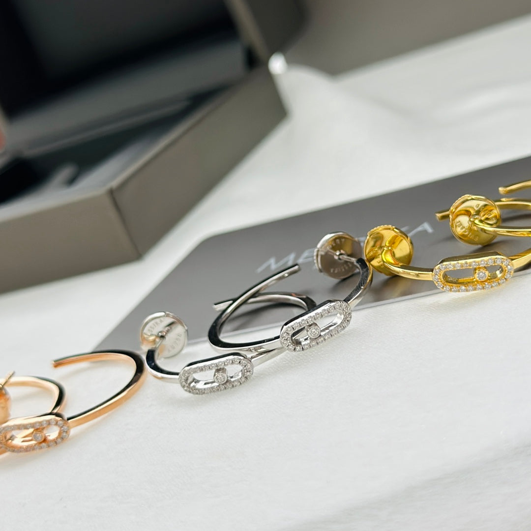 [Eterna Jewels]CREOLES MOVE UNO PM DIAMOND EARRINGS