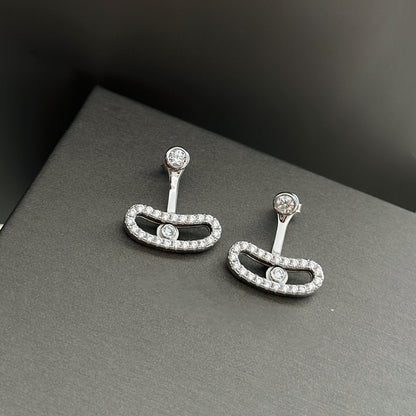 [Eterna Jewels]MOVE UNO SILVER DIAMOND EARRINGS