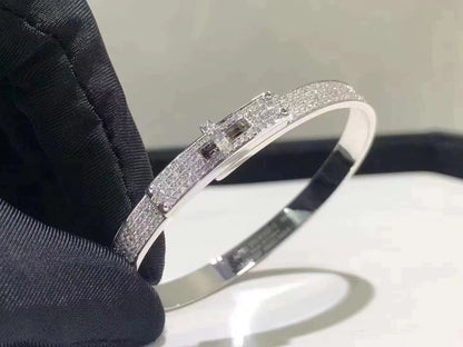 [Eterna Jewels]HM KELLY BRACELET IN SILVER AND FULL PAVE DIAMOND