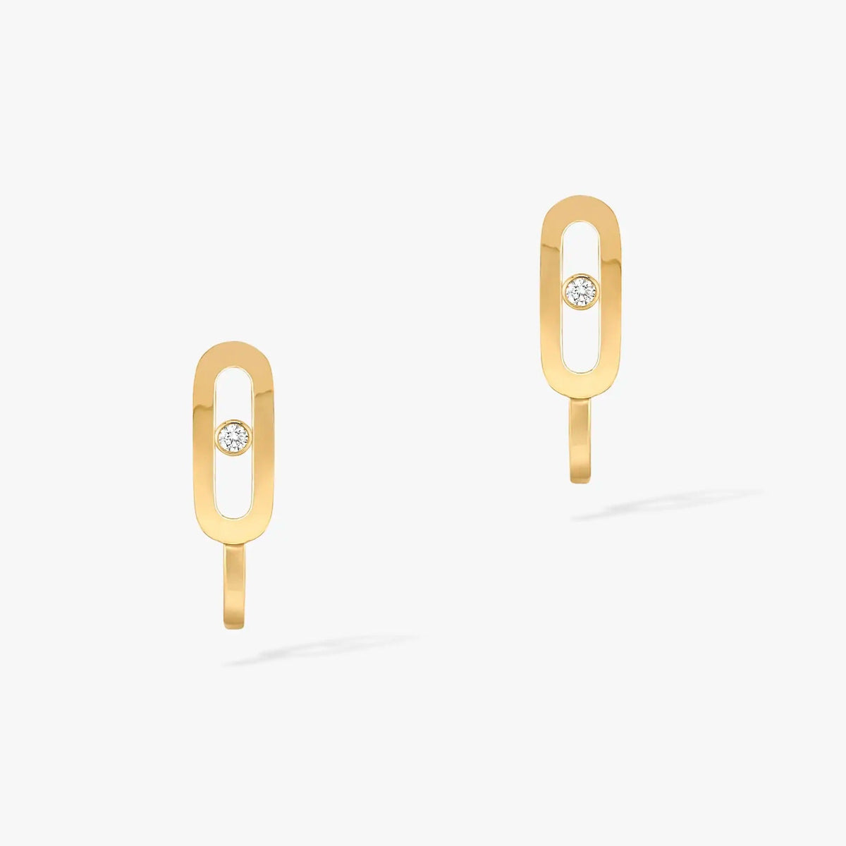 [Eterna Jewels]CREOLES MOVE UNO MINI 1 DIAMOND EARRINGS