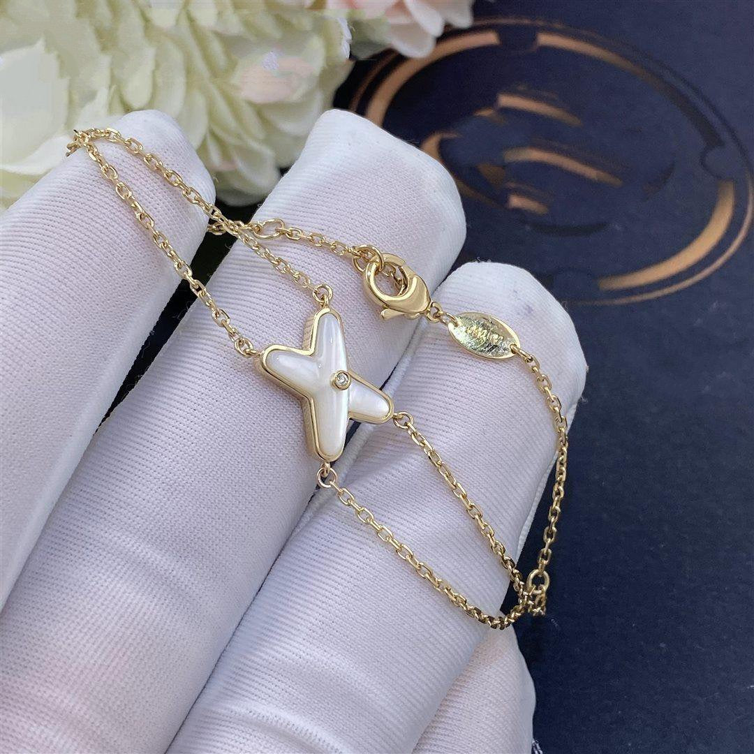 [Eterna Jewels]JEUX BRACELET WHITE MOP GOLD 1 DIAMOND