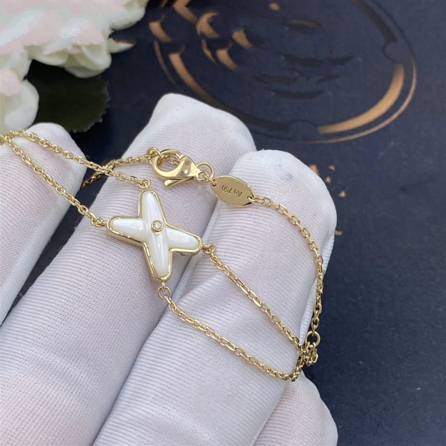 [Eterna Jewels]JEUX BRACELET WHITE MOP GOLD 1 DIAMOND