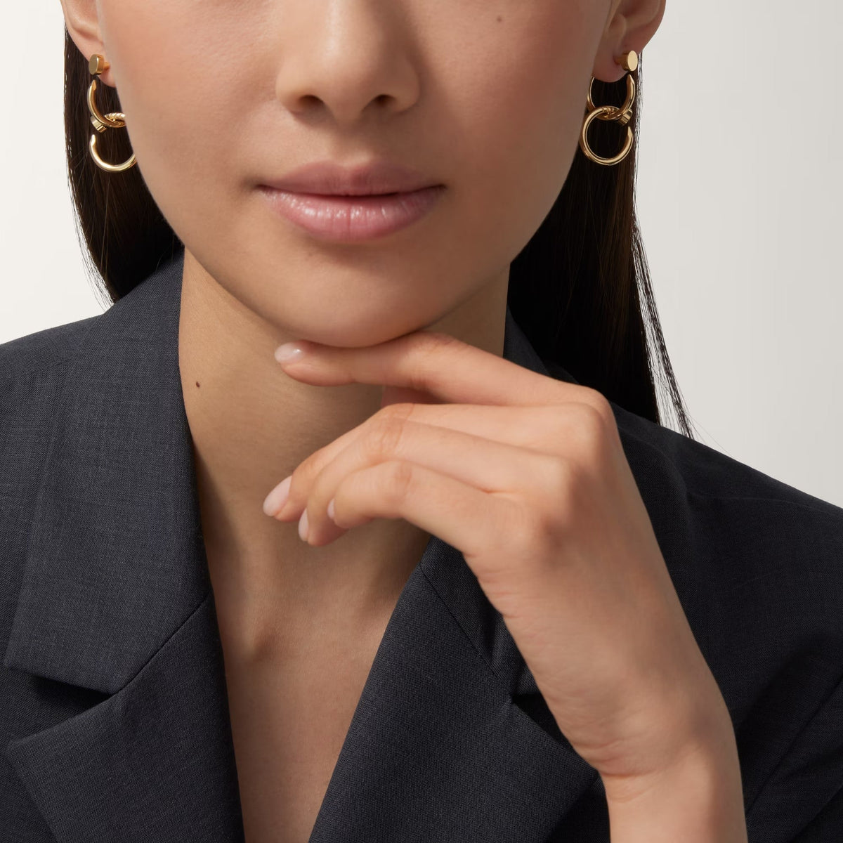 [Eterna Jewels]JUSTE NO DIAMOND DOUBLE EARRINGS