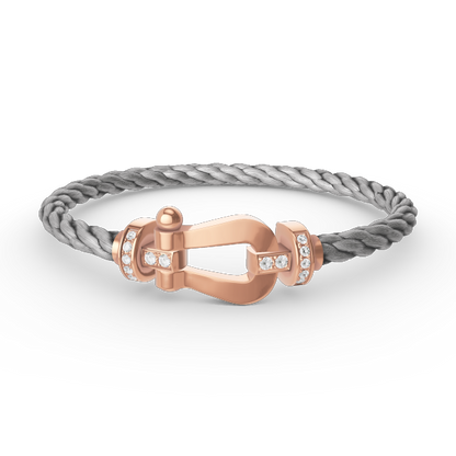 [Eterna Jewels]FORCE LARGE HORSESHOE HALF DIAMOND BRACELET ROSE GOLD