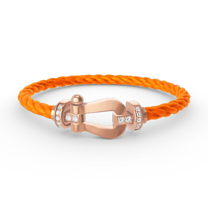 [Eterna Jewels]FORCE LARGE HORSESHOE HALF DIAMOND BRACELET ROSE GOLD