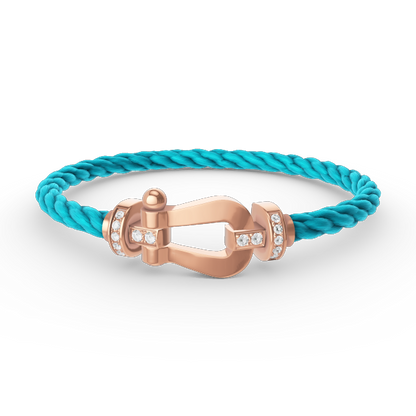 [Eterna Jewels]FORCE LARGE HORSESHOE HALF DIAMOND BRACELET ROSE GOLD