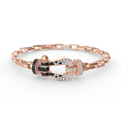 [Eterna Jewels]FORCE LARGE HORSESHOE CLASP  METAL BRACELET