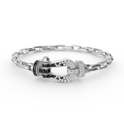 [Eterna Jewels]FORCE LARGE HORSESHOE CLASP  METAL BRACELET