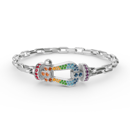 [Eterna Jewels]FORCE LARGE HORSESHOE CLASP  METAL BRACELET