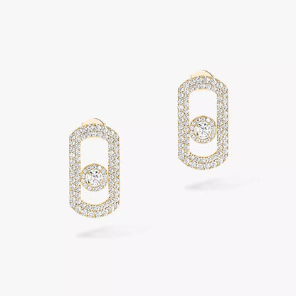 [Eterna Jewels]So Move Pave_-Set Diamond Earrings in Silver