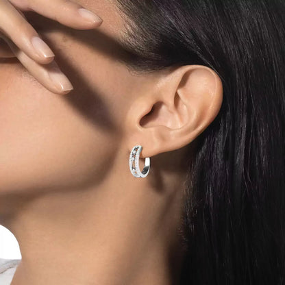 [Eterna Jewels]Diamond Pave_ Hoop Earrings Move