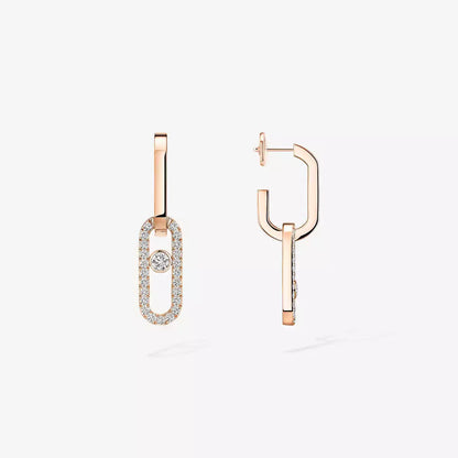 [Eterna Jewels]Move Link Diamond Earrings
