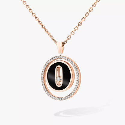 [Eterna Jewels]Lucky Move Diamond Necklace in Rose Gold and White Mother-of-Pearl